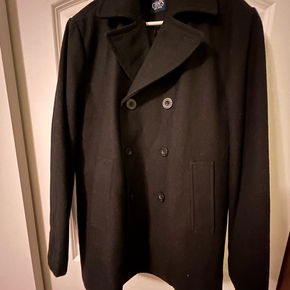 Chaps est 1978 wool coat Medium black - Picture 2 of 6